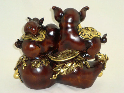 招财福猪葫芦摆件 传统与现代完美融合的家居艺术品